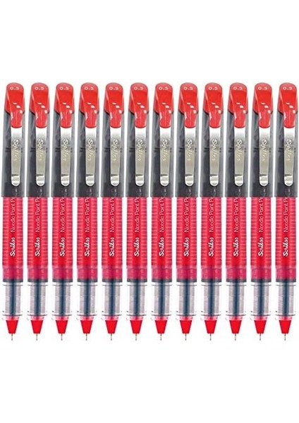 Office NP68 Iğne Uçlu Kalem 12'li Ambalaj Kırmızı 0.5 mm