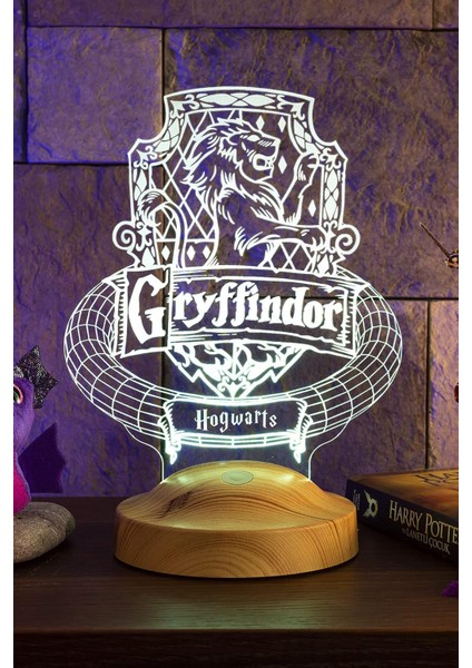 3D Harry Potter Hediyesi Hogwarts Gryffindor Binası LED Lamba