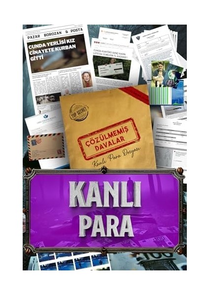 Davalar Dedektiflik Suç Çözümleme Oyunu Kanlı Para Dosyası - Gizem Bulmaca Cinayet Çözme Kutu Oyunları - Katil Bulma Dedektif Oyunu - Suçlu Kim, Cinayeti Çözebilir Misin? (Dava-5)