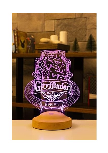 3D Harry Potter Hediyesi Hogwarts Gryffindor Binası LED Lamba