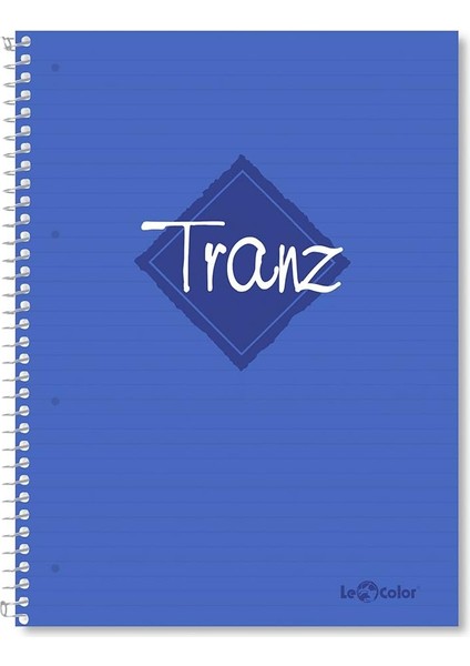 Color 2012095/2 Tranz Pp Kapak, 1.hamur Kağıt Spiralli Defter, Mavi