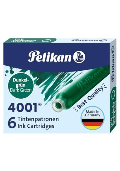 Kartuş Serisi TP6X Dolmakalem Kartuşu, Yeşil