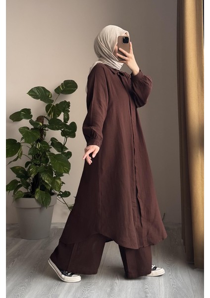 Cool Müslin Takım- Kahve