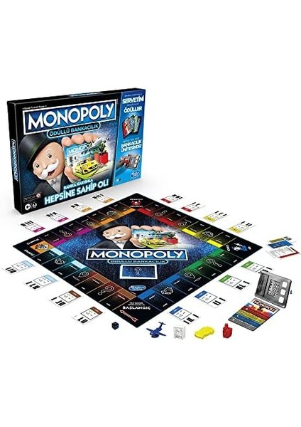 Gaming Monopoly Ödüllü Bankacılık Kutu Oyunu, 8+ Yaş, 2-4 Oyuncu fiyatları
