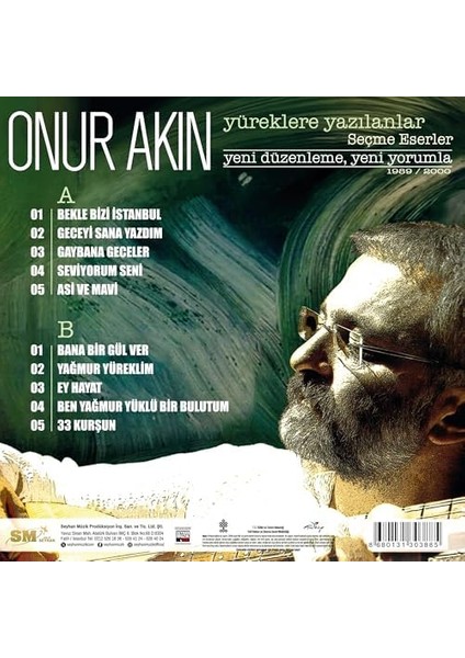 Yonca Onur Akın Yüreklere Yazılanlar Plak Lp Seçme Eserler Yeni Güzenleme, Yeni Yorumla 1989/2000