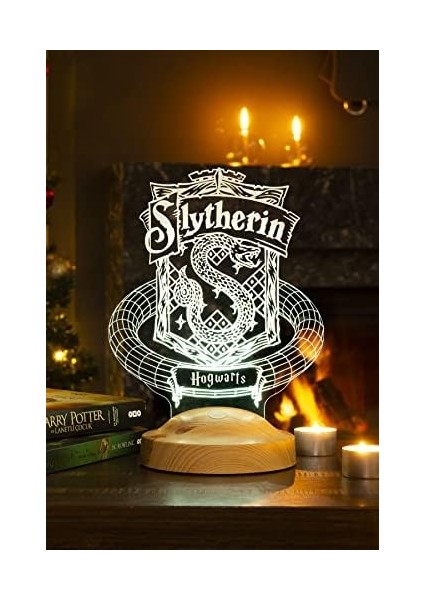 3D Harry Potter Hediyesi Hogwarts Slytherin Binası LED Lamba