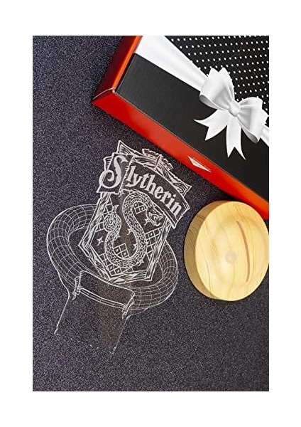 3D Harry Potter Hediyesi Hogwarts Slytherin Binası LED Lamba