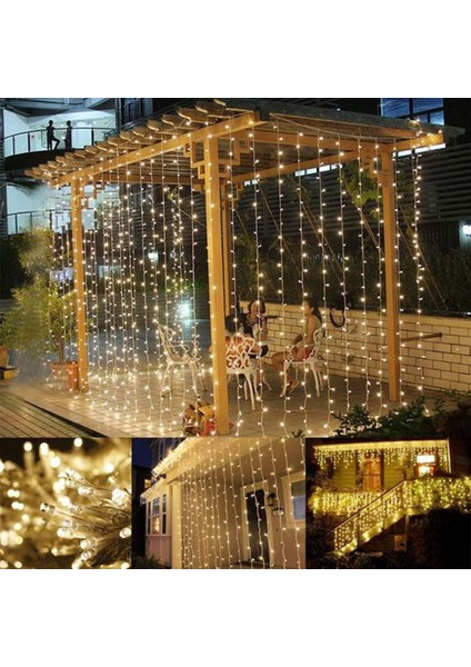 DD70YT1365 320 LED 8 Fonskiyonlu Dekoratif LED Günışığı Perde, 2x2 Metre
