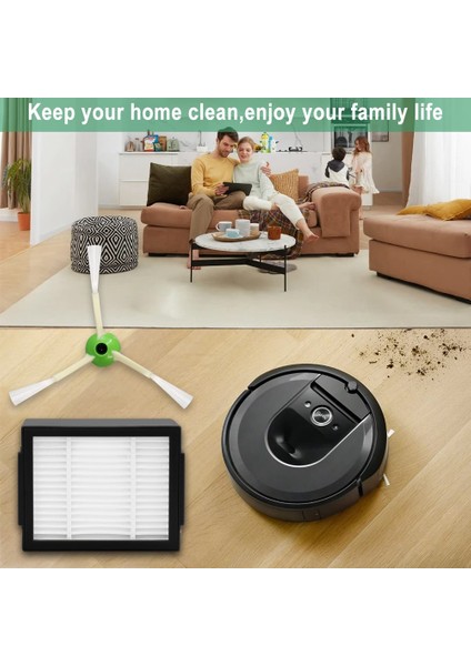 Irobot Roomba E5 E6 I3 I4 I5 I7 Elektrikli Süpürge Için Yan Fırça Filtresi (Yurt Dışından)