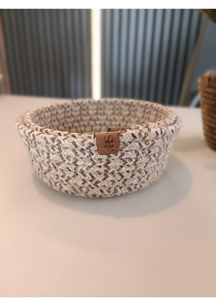 2'li Dekoratif ve Çok Amaçlı Organizer Örgü Kordon Sepet Seti fiyatları