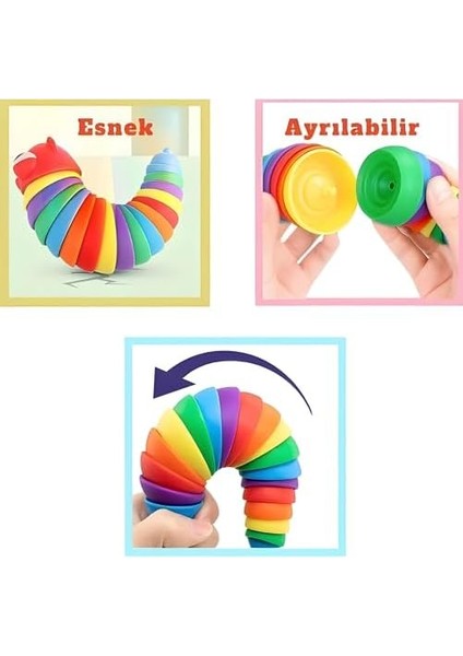 Tırtıl - Sök Tak Eğlenceli, ve Anksiyete Giderici Tırtıl Oyuncağı