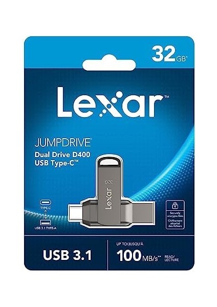 32 GB Jumpdrive Dual Drive D35C USB 3.0 Type-C, Flash Sürücü