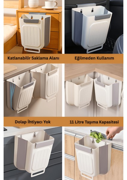 Katlanabilir Asılabilir Çöp Kovası – Akıllı Tasarım, Pratik Kullanım! Mutfak, Banyo ve Ofisler Için Yer Tasarruflu Şık Çöp Kutusu (Katlanabilir & Asılabilir Model) fırsatları