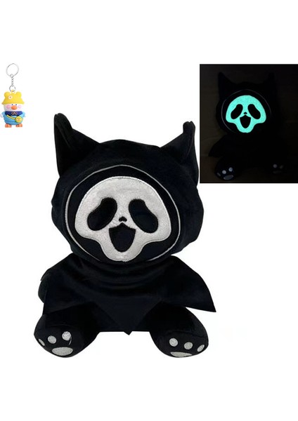 Ghostcat Yüzü Qc Ölüm Peluş Oyuncak Çığlık Cadılar Bayramı Parlak Bebek (Yurt Dışından)