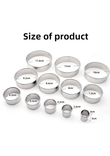 12 Parçalı Kek Kalıbı Öğütücü Seti, Paslanmaz Çelik, Ayarlanabilir, Gümüş (Yurt Dışından) fırsatları