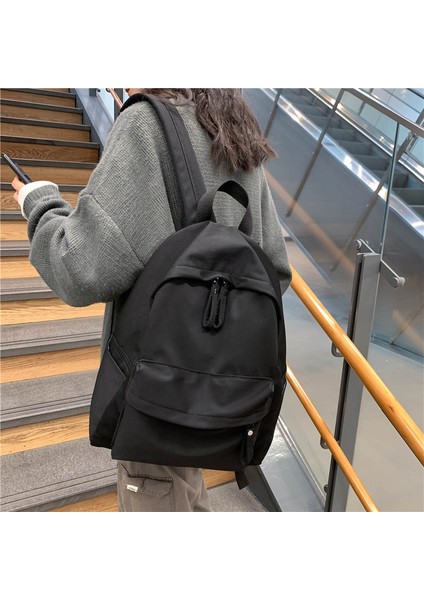 Düz Renk Su Geçirmez Öğrenci Okul Çantası Rahat Sırt Çantası (Yurt Dışından) fiyatları