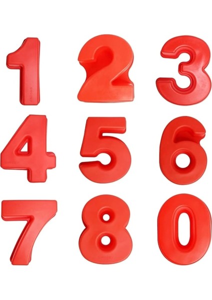 9 Parçalı Silikon Numara Kalıp Seti Kek Pişirmek Için, Silikon Kek Tepsisi, Büyük Boy 25 Cm, Isıya Da Lı -40 Ila 230 °c (Yurt Dışından)