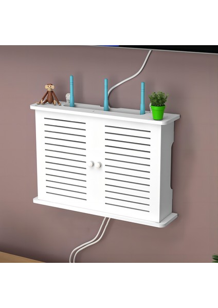 Tv Set Üstü Kutusu Duvara Monte Yönlendirici Saklama Kutusu (Yurt Dışından)