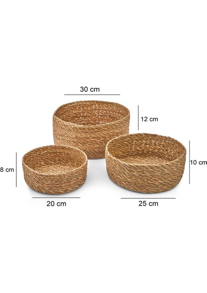 Homing 3'lü Sepet Yuvarlak Organizer Sepet 241696 modelleri