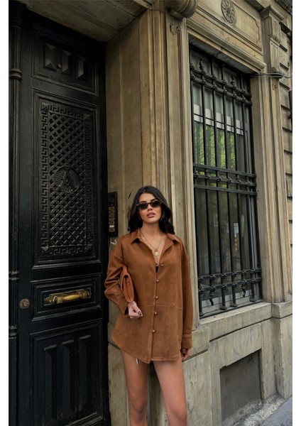 Süet Gömlek - Taba fırsatları