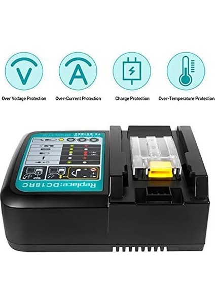 DC18RC Şarj Cihazı 3A Makita Için Şarj Akımı 14.4V 18V BL1830 BL1430 DC18RC DC18RA Güç Aracı DC18RCT Şarj Au Tak (Yurt Dışından) indirimleri