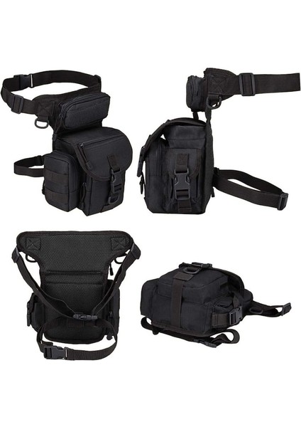Su Geçirmez Oxford Kumaş Taktik Bel Çantası, Atletik Bacak Çantası, Ayarlanabilir, Siyah (Yurt Dışından) fiyatları