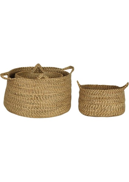 3'lü Hasır Sepet Takımı AK.JJ0013