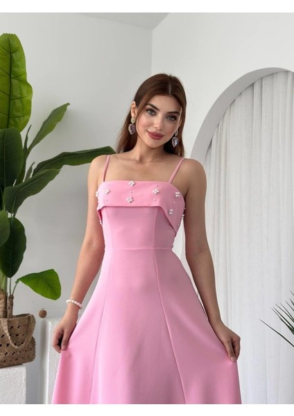 Acco Taş Detaylı Elbise