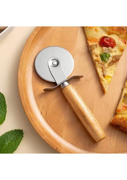 Paslanmaz Çelik Ahşap Saplı Pizza ve Hamur Kesici modelleri