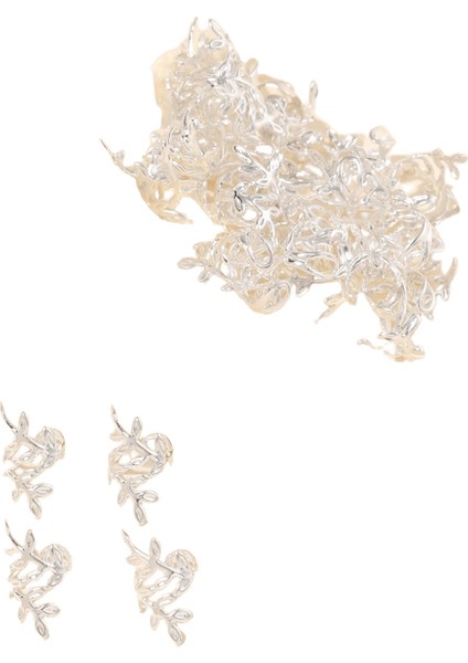 40PCS Yaprak Oyuk Çıkış Metal Saç Yüzüğü, Boncuklar Saç Örgü Halkaları Klipsler Korku Kilitler Saç Örgüsü Metal Manşetler Dekorasyon/aksesuarlar Metal Renk: Colour2 (Yurt Dışından)