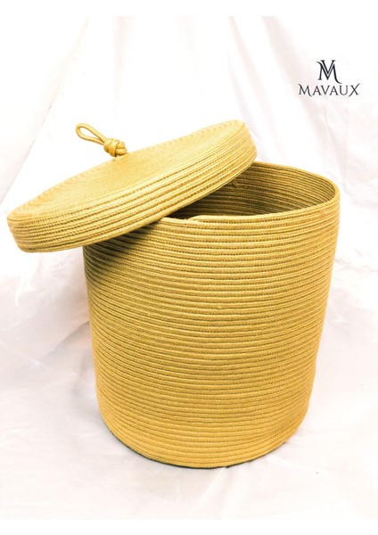 Çok Amaçlı,kapaklı 40CM-36CM Büyük Boy Sepet, Jüt, Hasır, Dokuma Sepet, Düzenleyici fırsatları