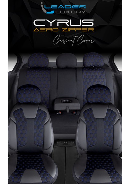 alfa Romeo Mito Uyumlu Lüx Deri Detaylı Oto Koltuk Kılıfı Ön Arka Takım Venüs Siyah Mavi Autogoodstore indirimleri