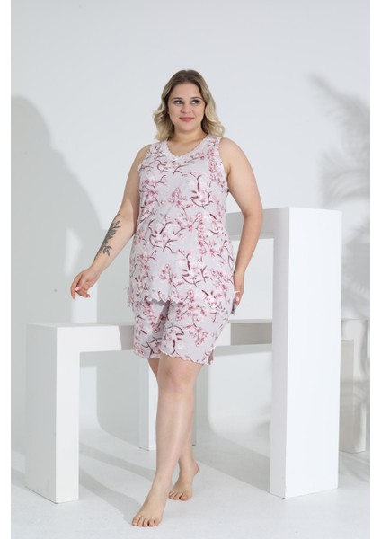 Angelique Bambu Kumaş Kolsuz V Yaka Kadın Şort Takım 22065 fiyatları