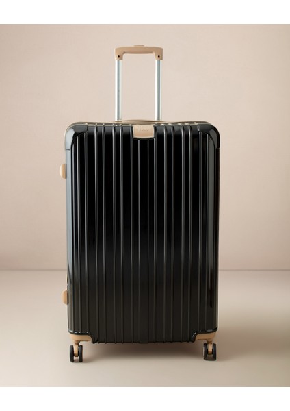 Chest Valiz/bavul - Siyah/bej - Büyük Boy fiyatları