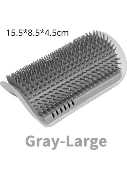 Kedi Köşesi Fırça Tarak Masaj Aleti Için Kedi Kemerli Plastik Tırmalama Yüzeyi Saç Temizleme Tarak Bakım ile Kedi Nanesi Kedi Kendisi Temizleyen Kedi Malzemesi Gri Renk Büyük Boy (Yurt Dışından)