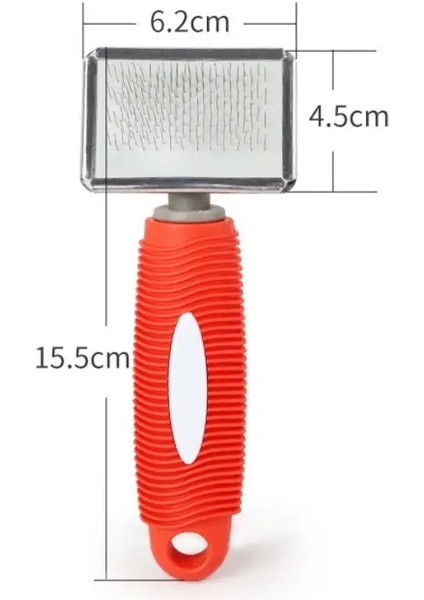 Kedi Tarak Silikon Kedi Fırçası Masaj Evcil Hayvan Saç Temizleyici Paslanmaz Çelik Taraklar Kediler Için Evcil Hayvan Bakımı Konforlu Saplı Köpek Fırçası Renk:kırmızı L (Yurt Dışından)