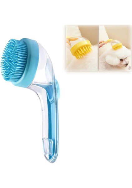1pc Pet Bath Brush Soft Silicone Long Handle With Shampoo Dispenser Gentle Mage For Grooming And Cleaning Fur And Hair Renk:e/boyut:tek Boyut (Yurt Dışından)