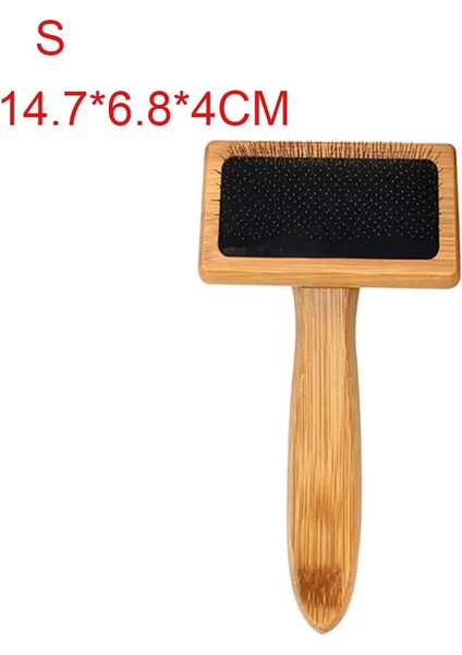 Köpekler Için Doğal Bambu Saplı ve Paslanmaz Çelik Fırça ile Dalı Evcil Hayvan Tarakları Kediler Evcil Hayvanlar Açık Düğüm Araçları Evcil Hayvan Aksesuarları Araç Rolor: S (Yurt Dışından)