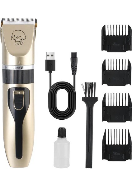Elektrikli Makas Pet Malzemeleri Saç Kesimi Düzeltici Tıraş Makinesi Set Pet Saç Klipseri Tavşan Köpek Kedi Köpek Tımar Clipper Cuttercolor: Altın (Yurt Dışından)