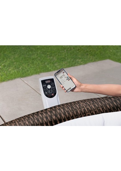 Lay-Z-Spa® Bali Smart Airjet™ 6001P Enerji Tasarruflu Şişme Spa Havuzu, Mobil Uygulama Kontrollü, 5-7 Kişilik