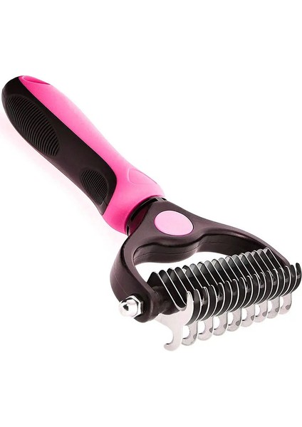 Pet Fırçası Köpekler Için 2 Taraflı Alt Mezar Tırmağı Kediler Alınan Tırmık Tırmık Köpek Fırçası Dognscolor Için Deshedding ve Dematting Aletleri: Mavi (Yurt Dışından)