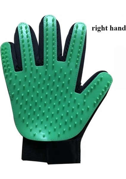 Evcil Tüy Eldiven Fırçası ve - 2'si 1 Arada Tüy Temizleme Eldiveni Masaj ve Tüy Temizleme Fonksiyonları ile Evcil Köpek Ürünleri BOYUT:23X17CM/RENK:SAĞ-YEŞIL (Yurt Dışından)