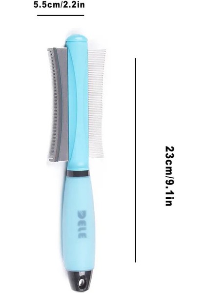 Kedi Köpek Saç Çıkma Için Evcil Hayvan Saç Tomberi Çift Taraflı Kolay Deshedding Fırçası Uzun Küçük Saç Köpek Çartı: C Kırmızı (Yurt Dışından)