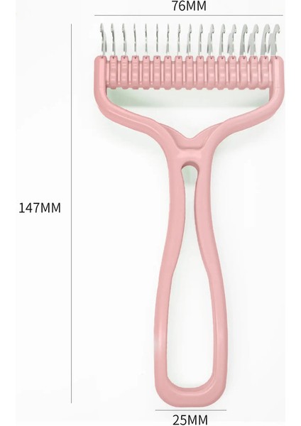 Kedi Fırçası Kedi Kılı Düğüm Kesici Evcil lar Saç Çıkarma Tarak Köpek ı Tüy Dökücü Araçlar Çift Taraflı Paslanmaz Çelik Fırça pembe (Yurt Dışından)