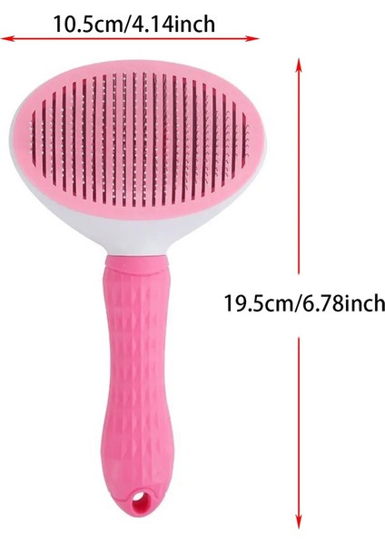 Saç Temizleme Fırçası Köpek ve Kedi Kaymaz Güzellik Fırçası Köpek Bakım Ekipmanı Evcil Hayvanlar Paslanmaz Çelik Köpekler Için Tüy Temizleme Tarak Renk:pembe (Yurt Dışından)