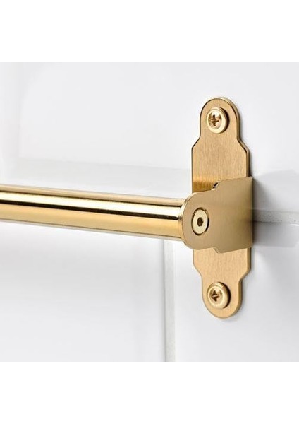 Gold Mutfak Rayı 60 cm Meridyendukkan Pirinç Mutfak Askılığı Metal Ray