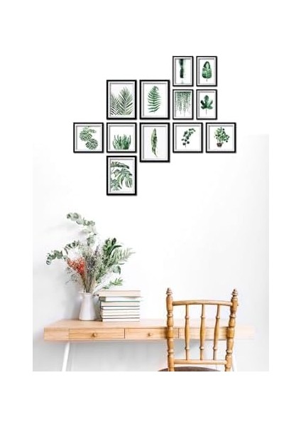 12 Parça Ahşap Mdf Duvar Posteri Tablo Seti Çerçeve Görünümlü DEKOLIADKJ072-S modelleri