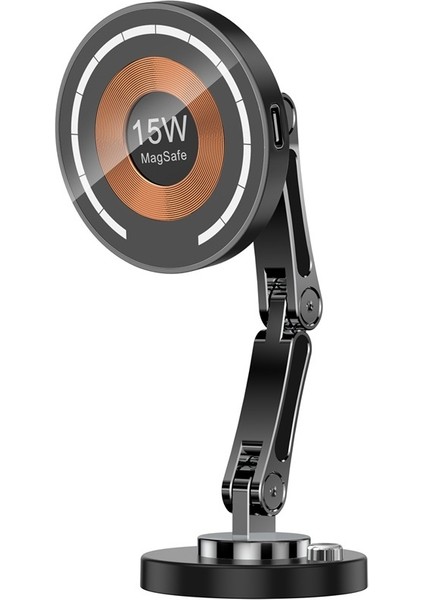 Manyetik Kablosuz Şarjlı Araba Telefonu Navigasyon Döner Araba Gösterge Paneli Braketi (Yurt Dışından)