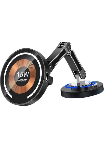 Manyetik Kablosuz Şarjlı Araba Telefonu Navigasyon Döner Araba Gösterge Paneli Braketi (Yurt Dışından) fiyatları