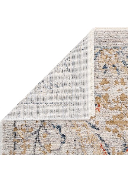 Hanedan Krem Halı Klasik Desenli Çiçekli Otantik Halı Bohem Tarz Vintage Oturma Odası Salon Halısı